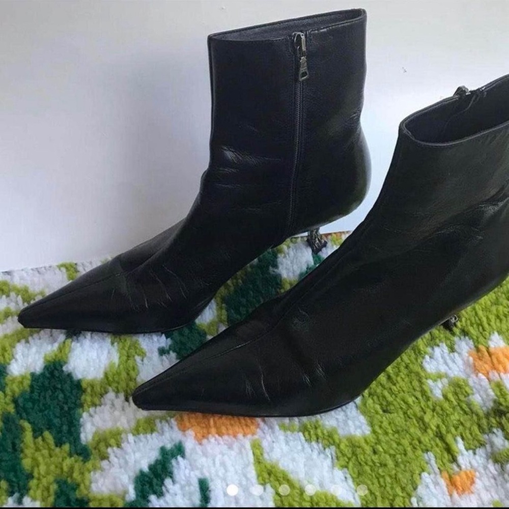 Prada pointed toe ankle boots